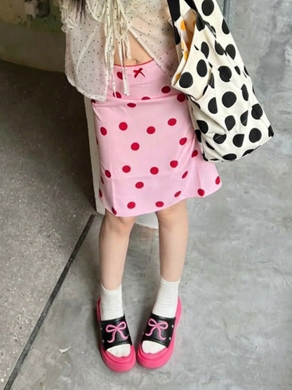 Hot-Pink Bow-Detail Platform Slides