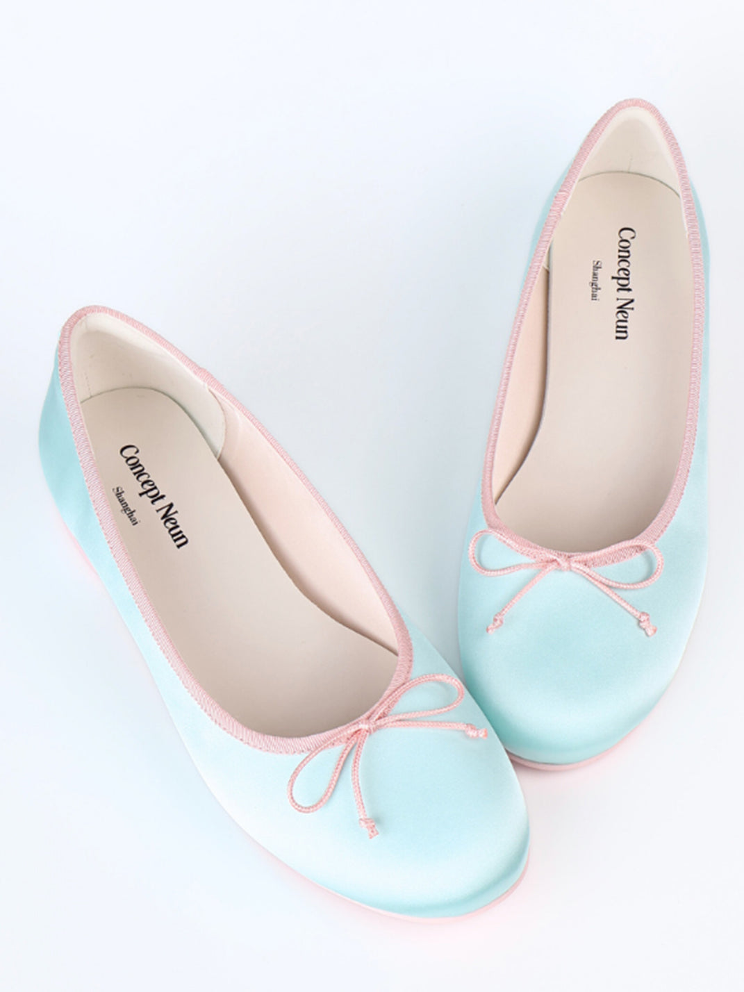 Satin Bow Low Block-Heel Ballet Pumps