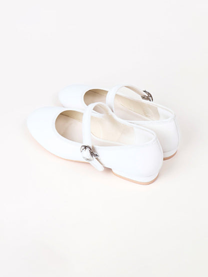 Minimal Round-Toe Strap Ballet Flats