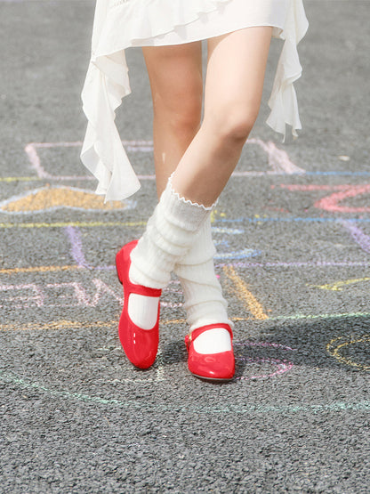 Minimal Round-Toe Strap Ballet Flats