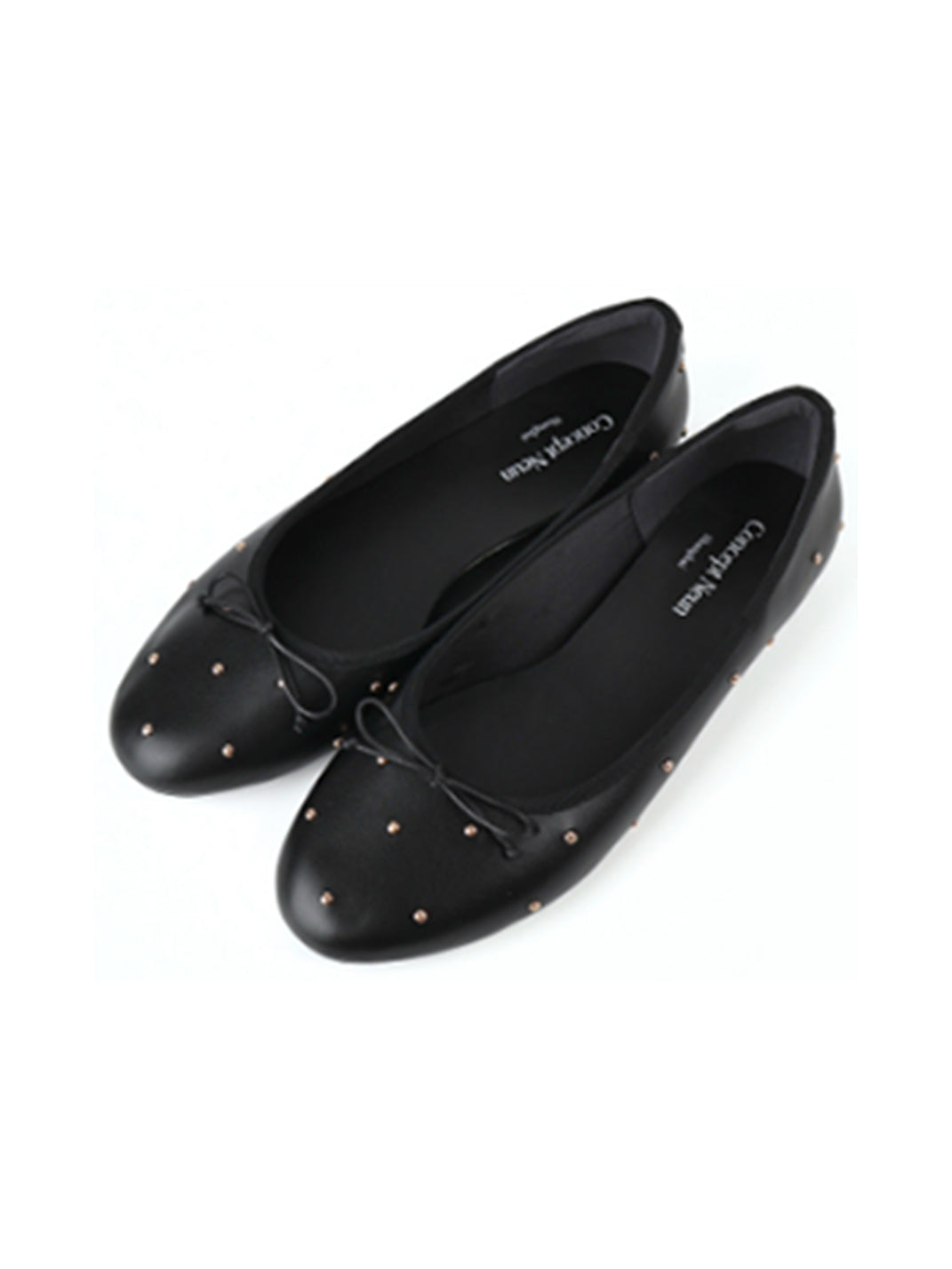 Studded Soft-Bow Ballet Flats