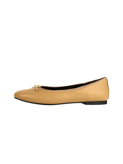 Studded Soft-Bow Ballet Flats