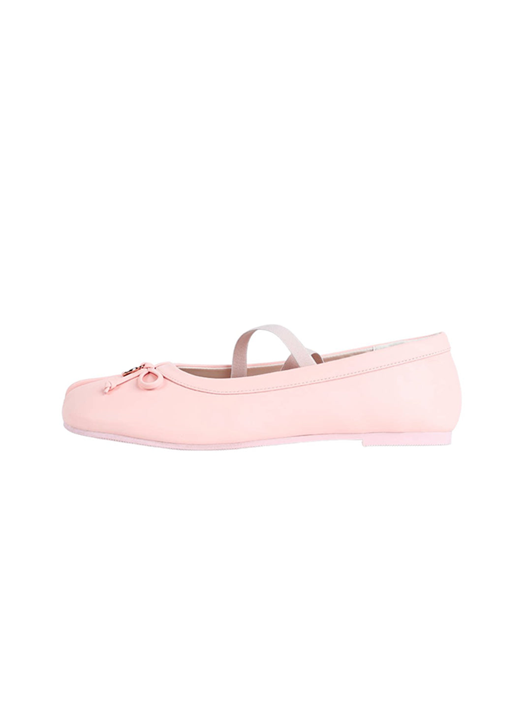 Glossy Split-Toe Strap Ballet Flats