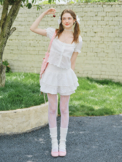 Pastel Bow Low-Profile Ballet Flats