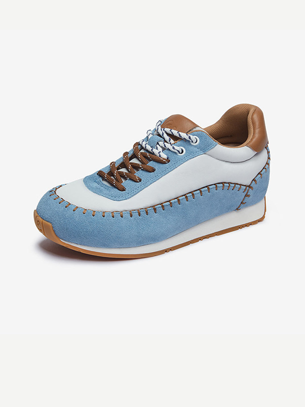 Contrast-Stitch Platform Sneakers