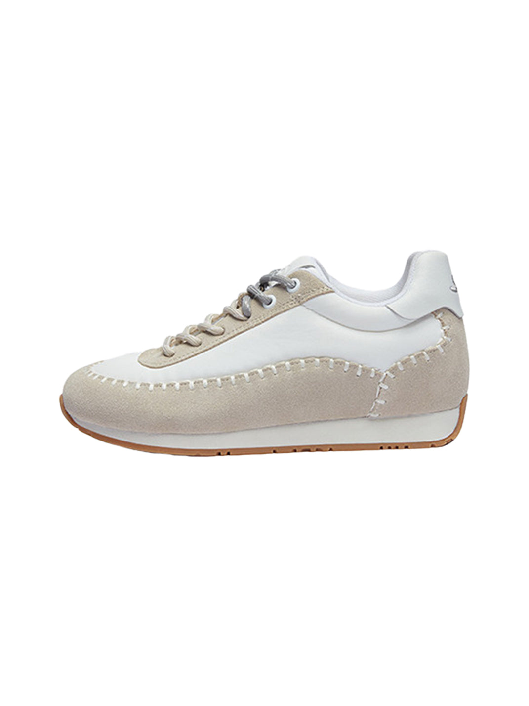Contrast-Stitch Platform Sneakers