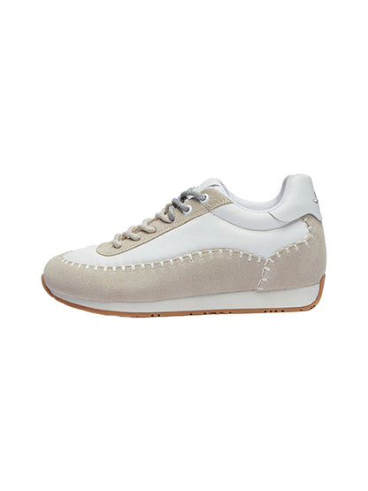 Contrast-Stitch Platform Sneakers