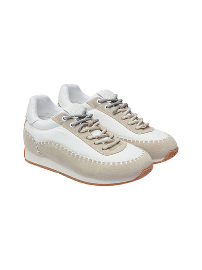 Contrast-Stitch Platform Sneakers