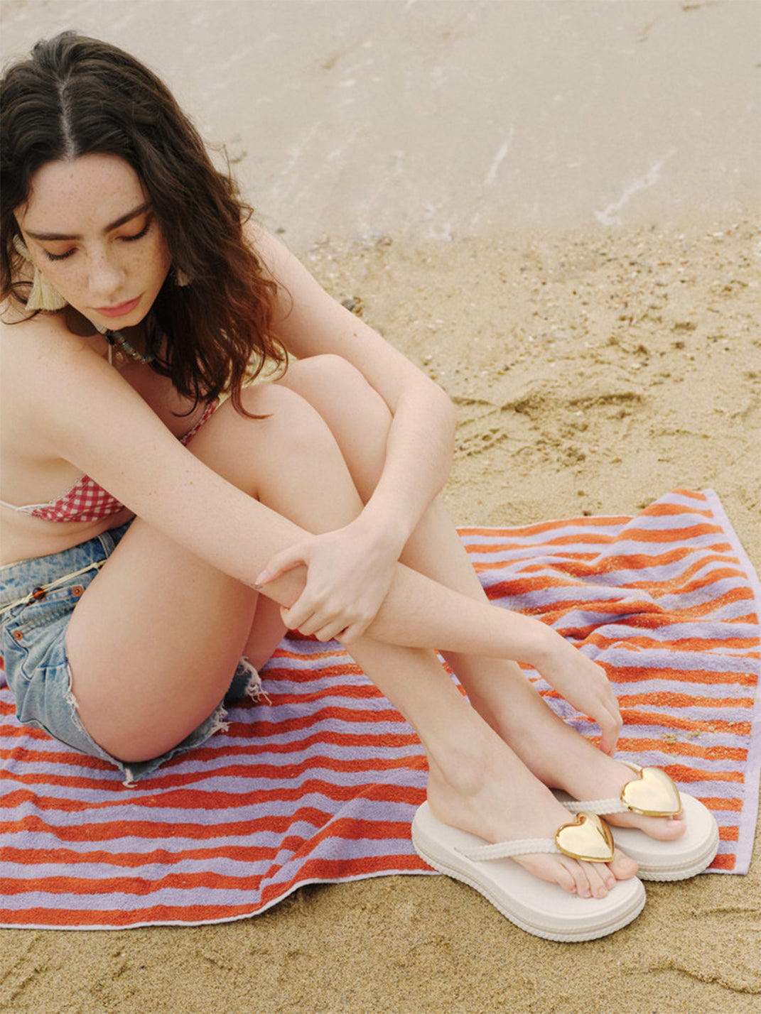 Heart Wave Platform Flip-Flops