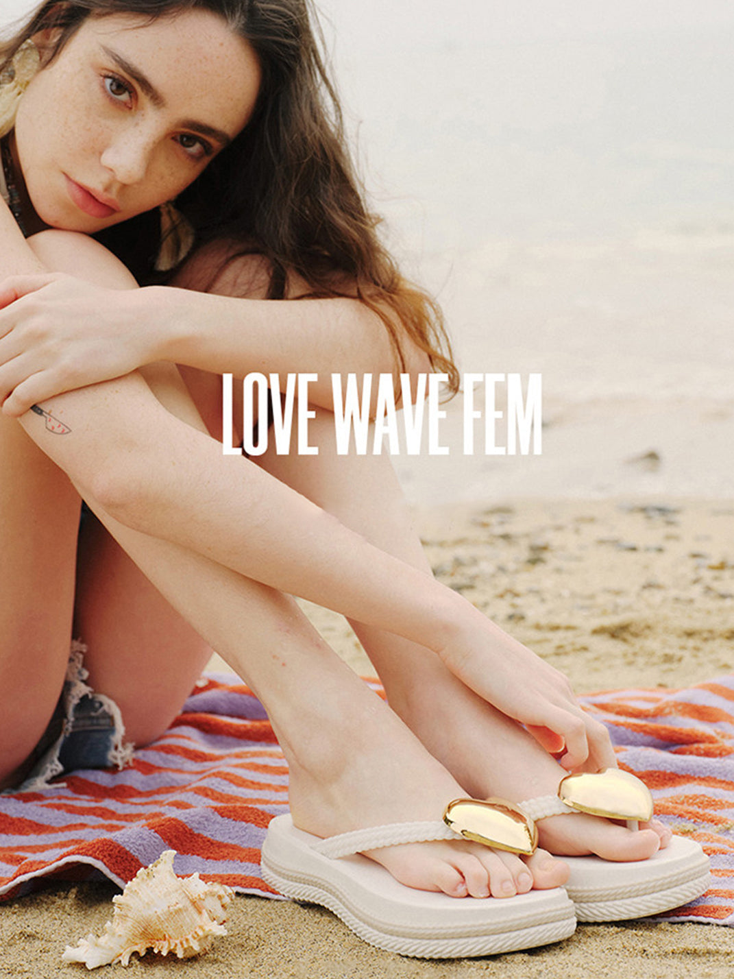 Heart Wave Platform Flip-Flops
