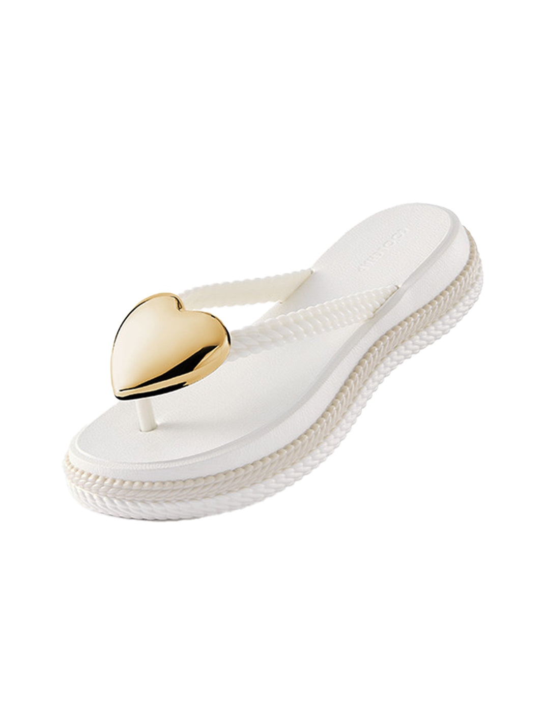 Heart Wave Platform Flip-Flops