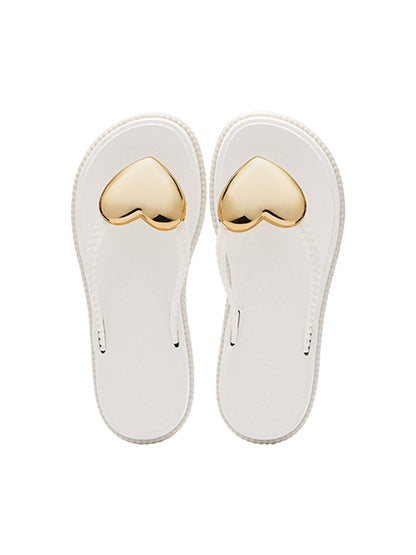 Heart Wave Platform Flip-Flops