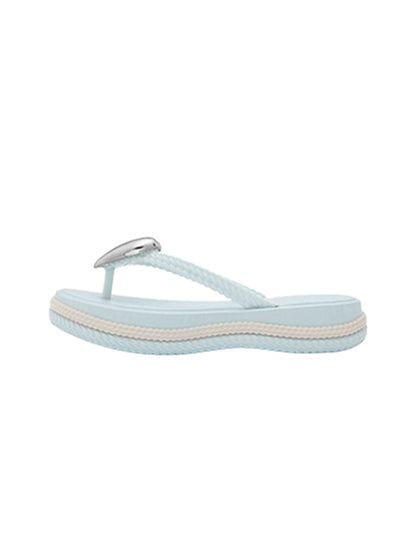 Heart Wave Platform Flip-Flops