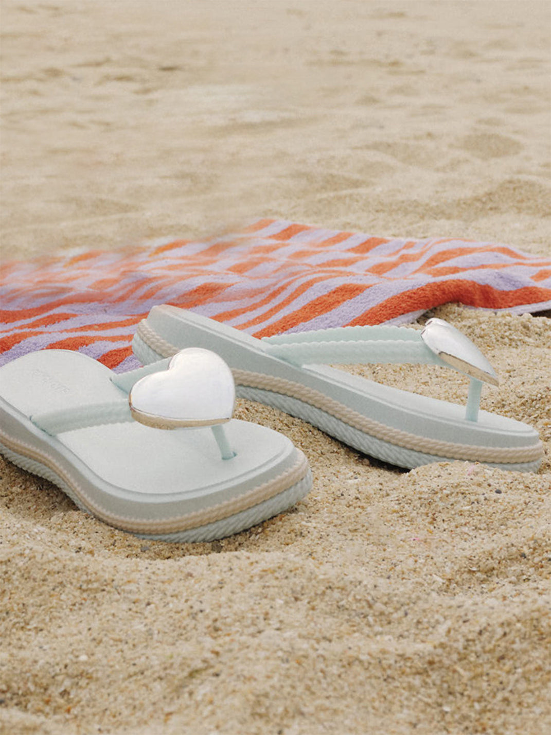 Heart Wave Platform Flip-Flops