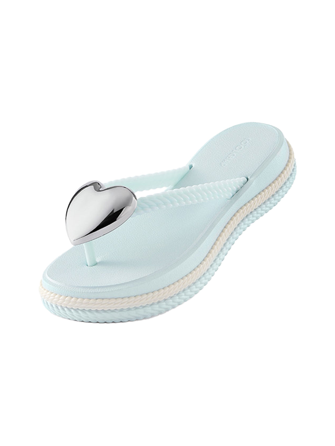 Heart Wave Platform Flip-Flops