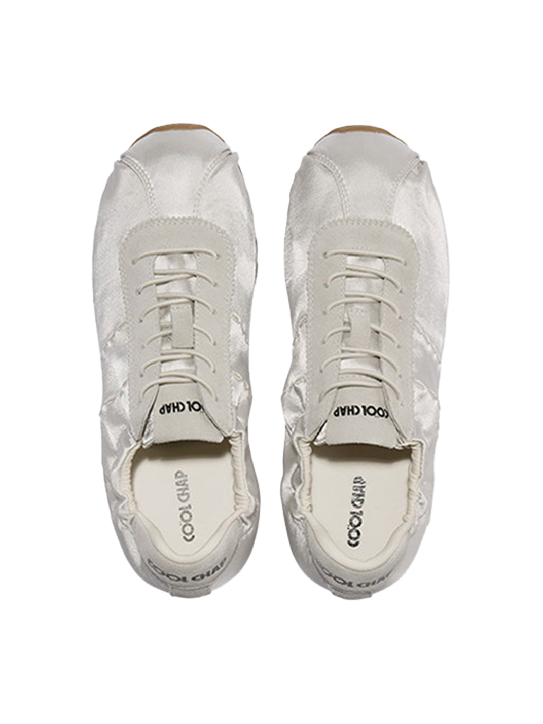 Satin Low-Profile Lace-Up Sneakers