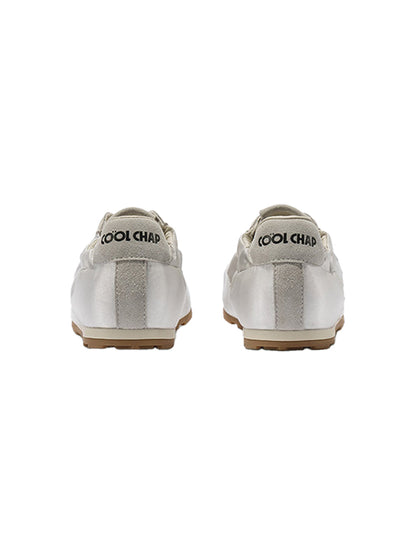 Satin Low-Profile Lace-Up Sneakers