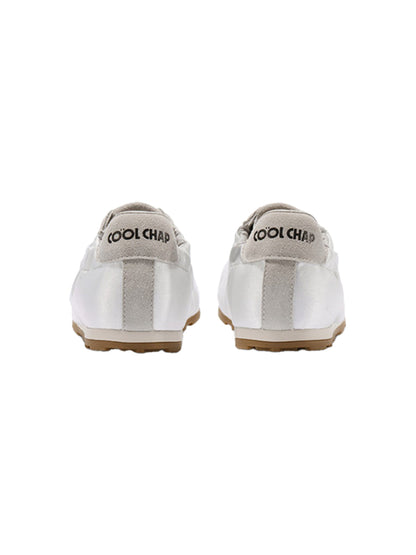 Satin Low-Profile Lace-Up Sneakers