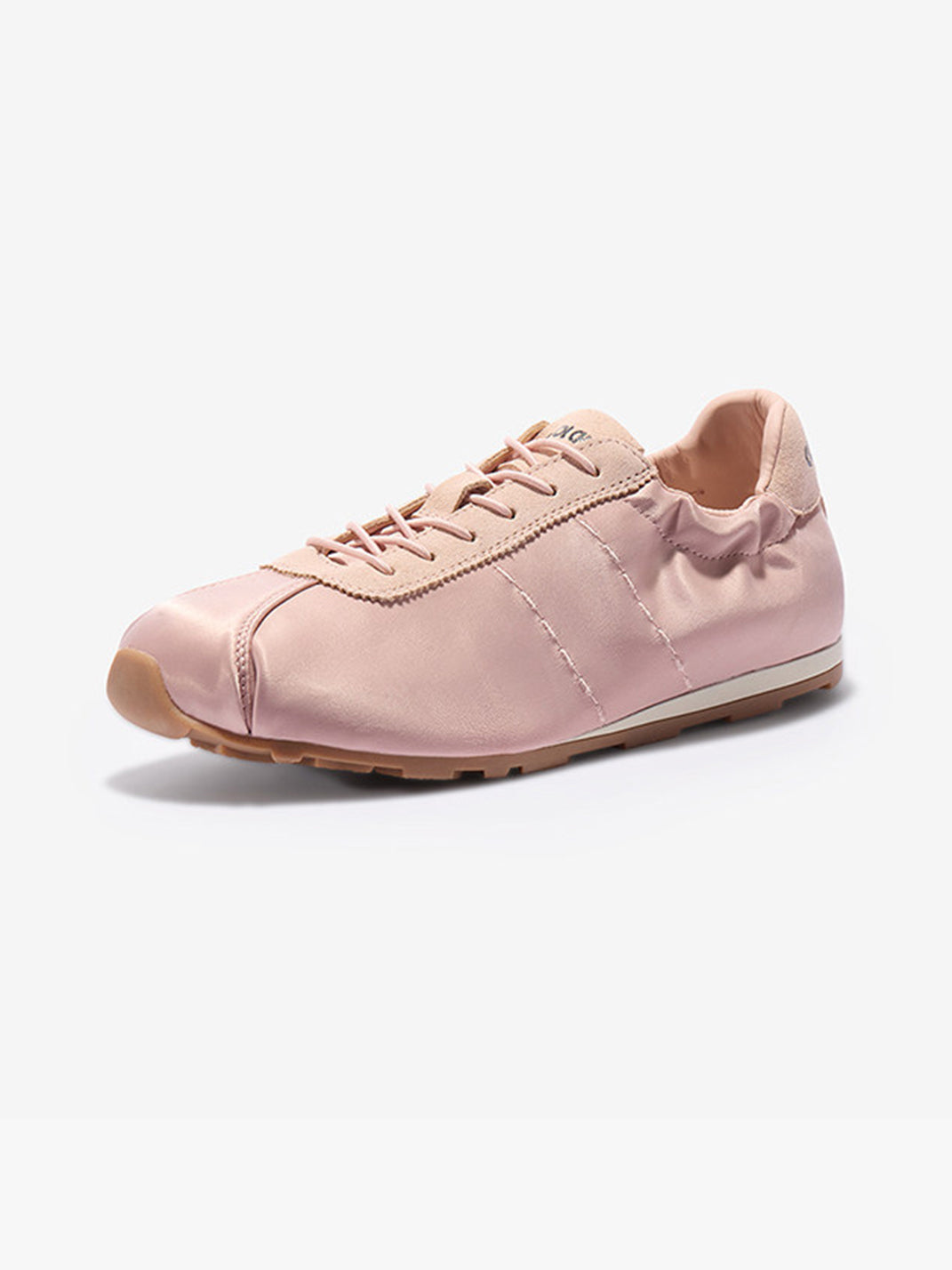Satin Low-Profile Lace-Up Sneakers