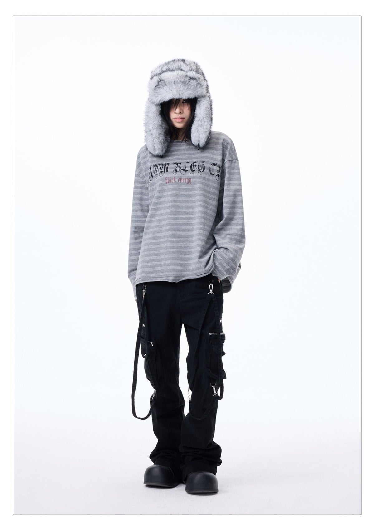 Striped Cotton Crewneck Long-sleeve T-shirt