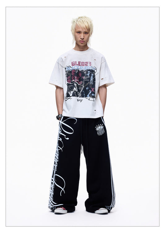 Vintage Cotton Crew Neck Loose Fit Short Sleeve