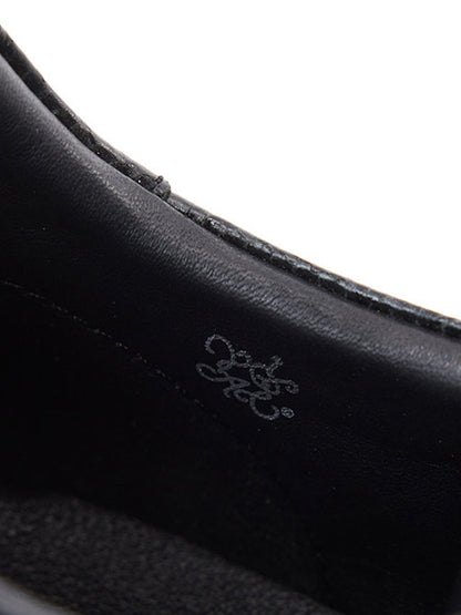 Croc-Embossed Leather Derby Shoes