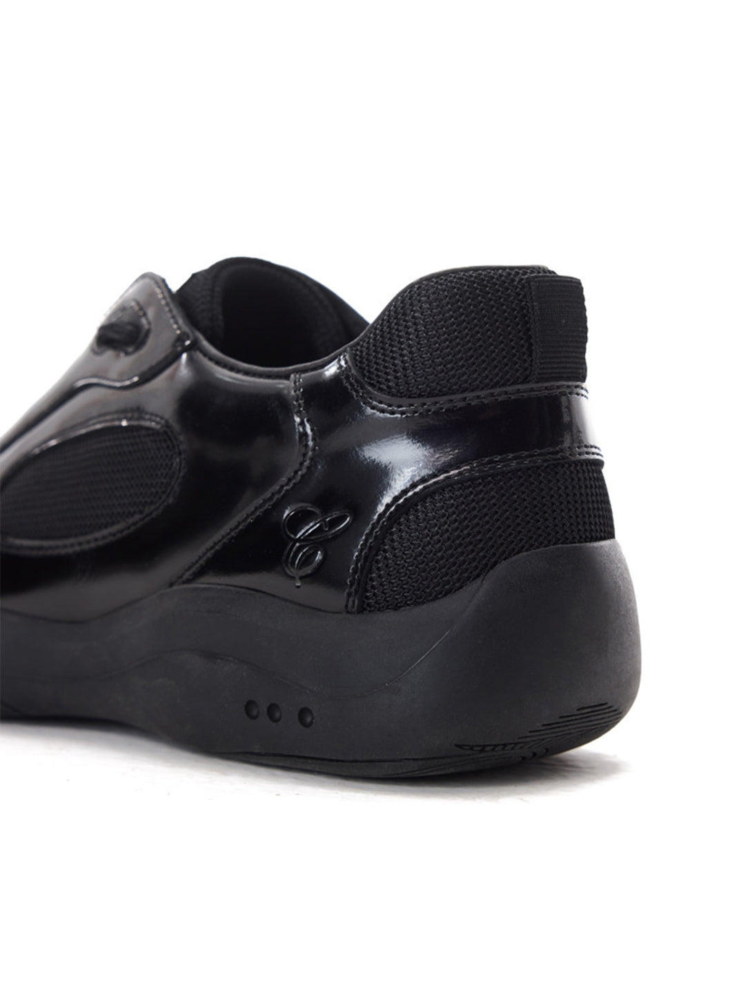 Polished Leather Retro Runner Sneakers