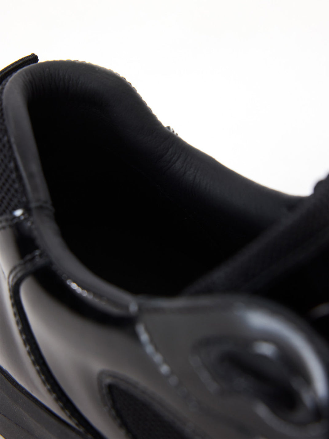 Polished Leather Retro Runner Sneakers