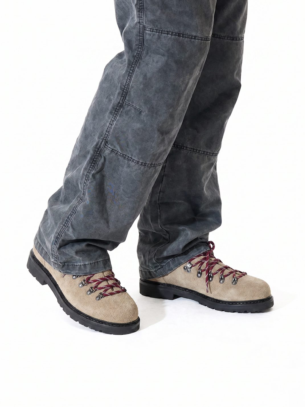 Sand Suede Hiking-Lace Derby Shoes