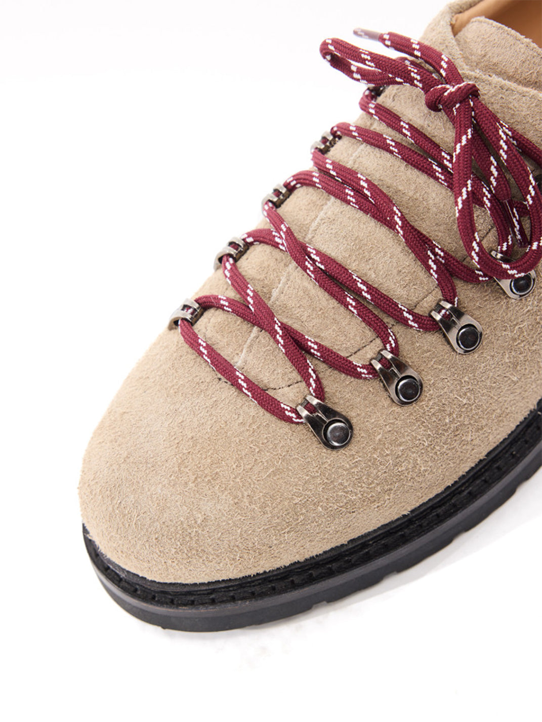 Sand Suede Hiking-Lace Derby Shoes