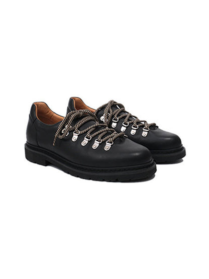 Textured Suede Metal-Eyelet Derby Shoes