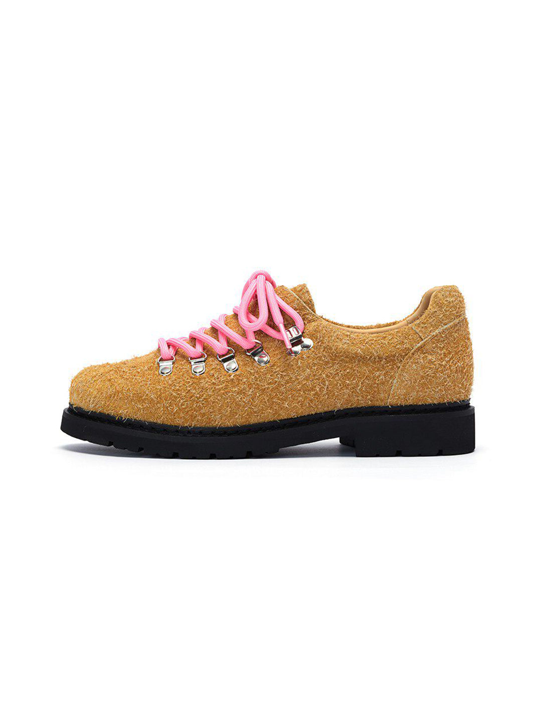 Textured Suede Metal-Eyelet Derby Shoes