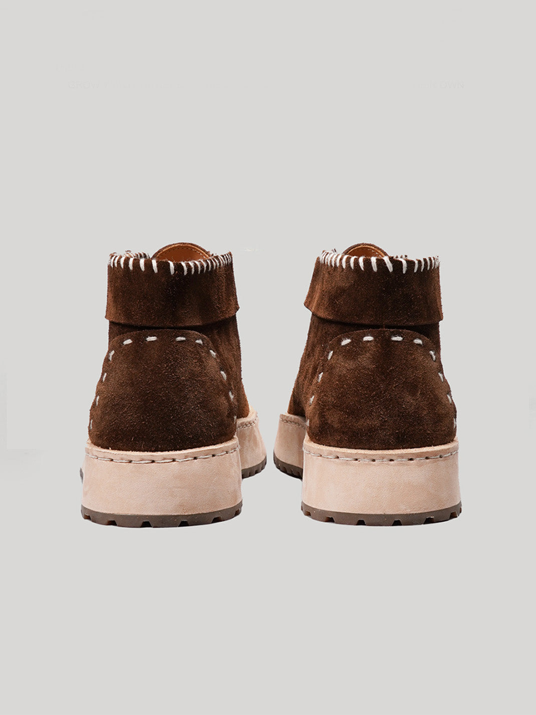 Split-Toe Leather Lace-Up Chukka Boots