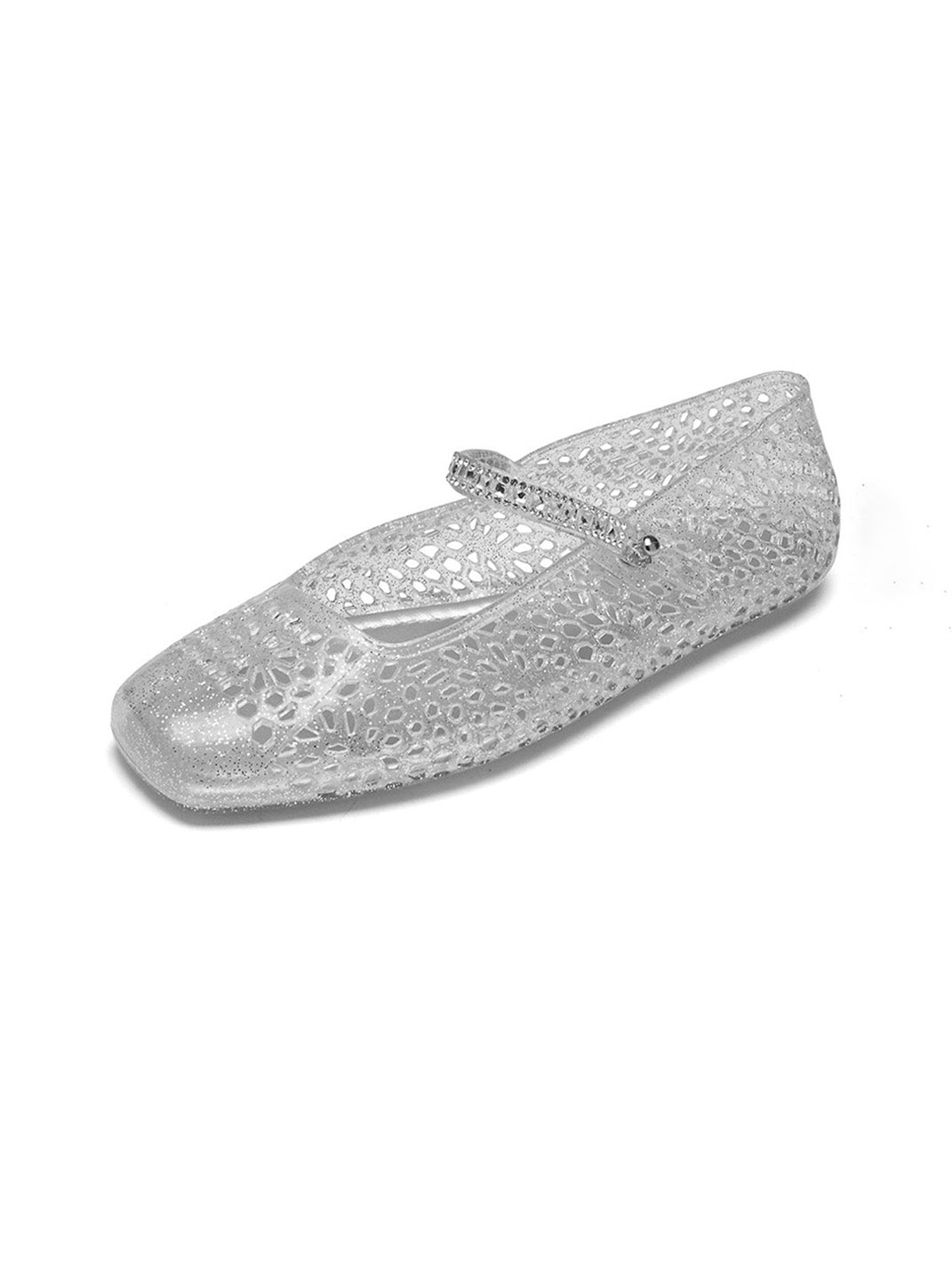 Crystal Glitter Mary Jane Ballet Flats