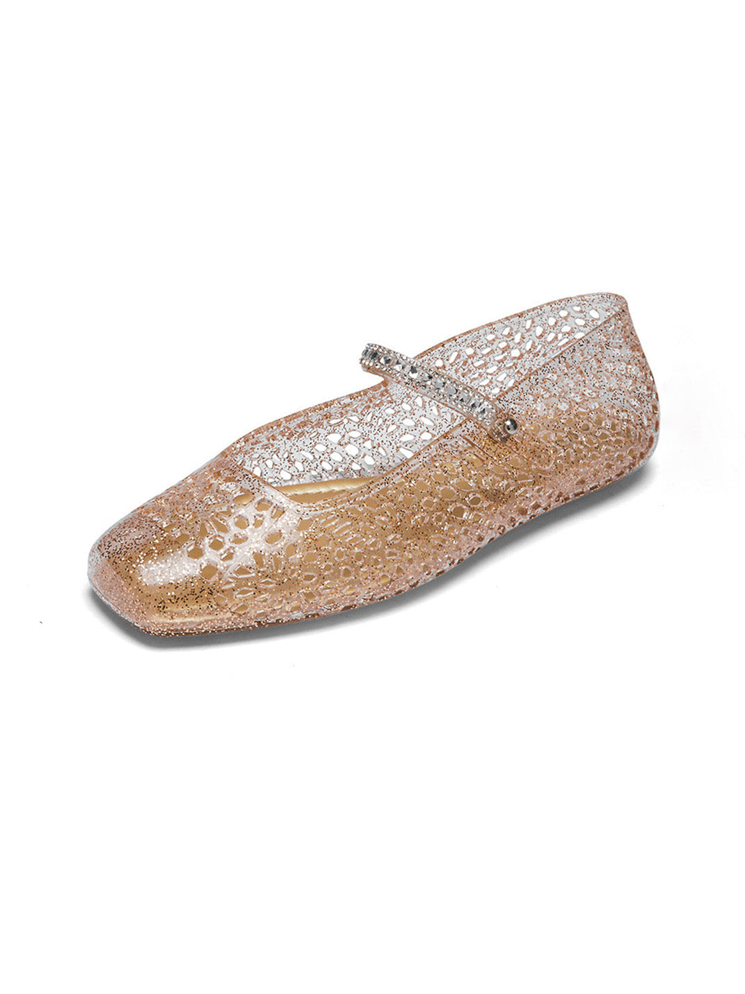 Crystal Glitter Mary Jane Ballet Flats