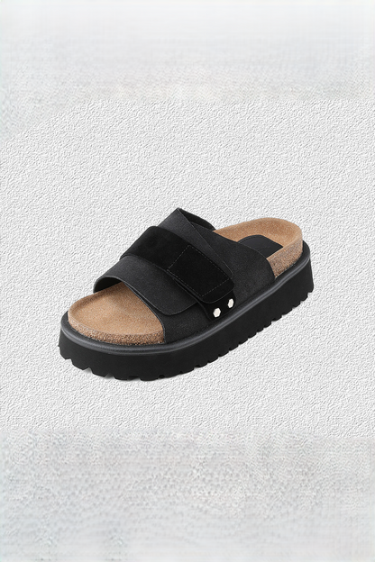 Velcro Leather Clog Sandals
