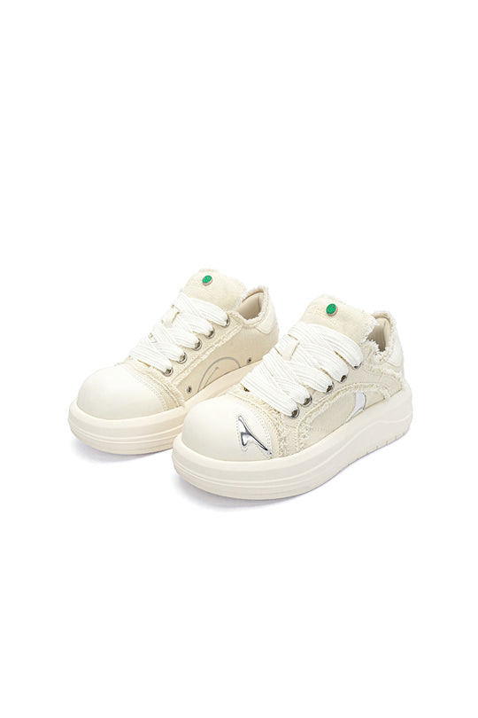 White Beluga Platform Skate Sneakers