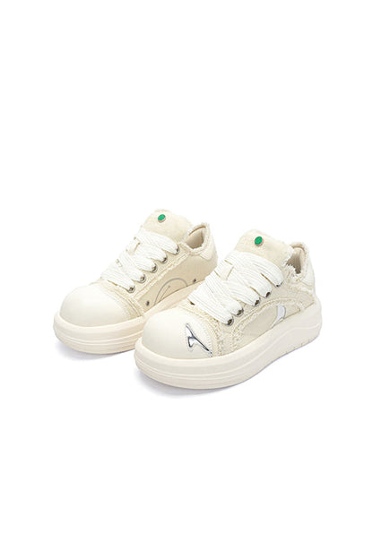 White Beluga Platform Skate Sneakers