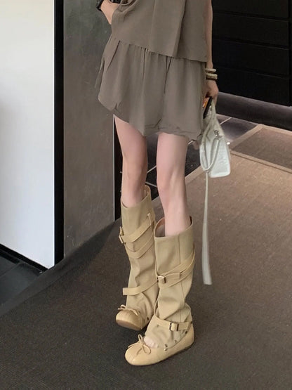 Detachable Gaiter Ballet Boots