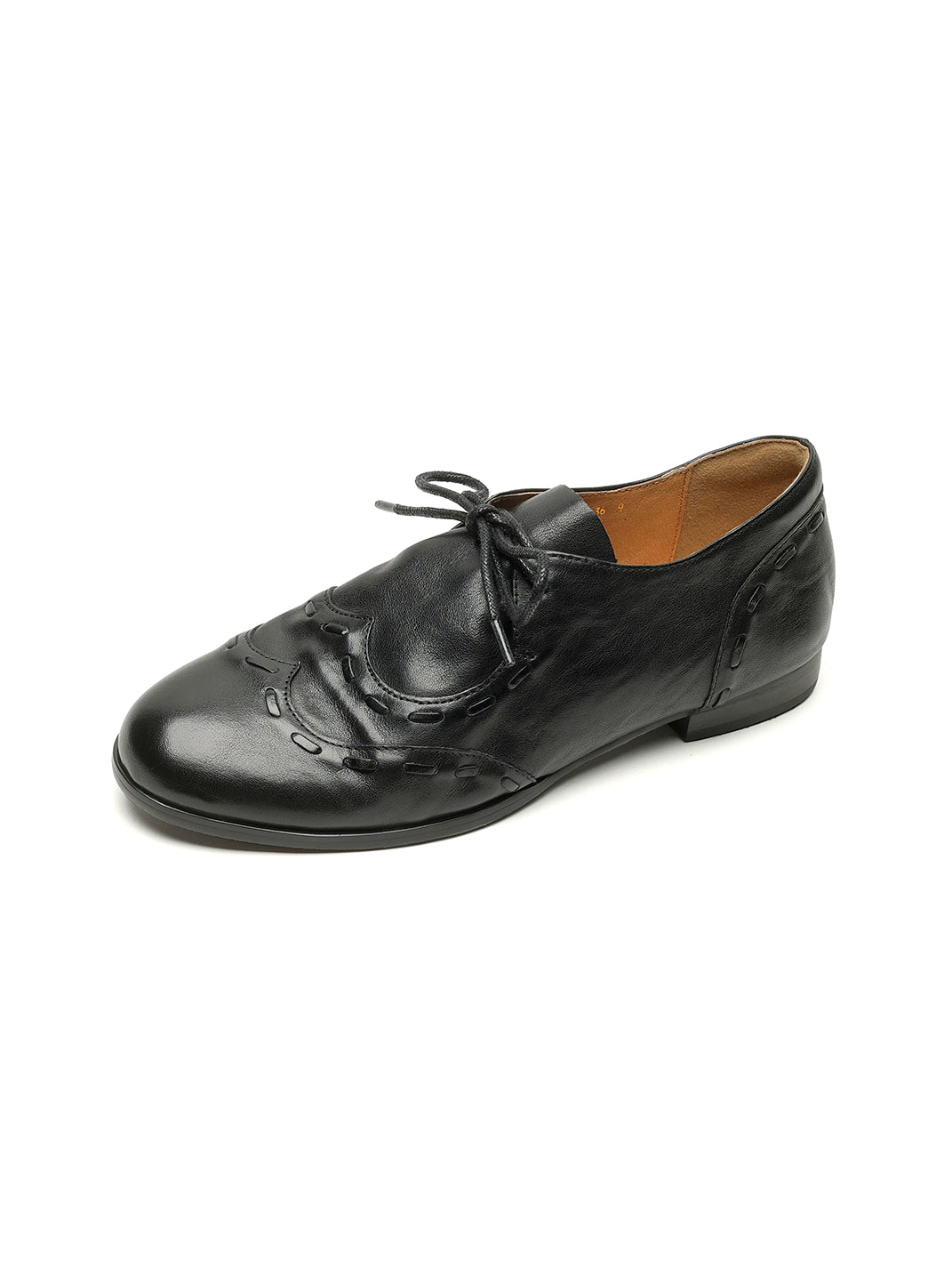 Leather Low-Profile Lace-Up Shoes