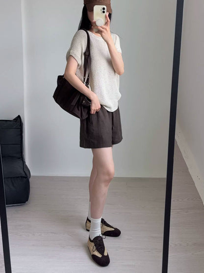 Woven Leather German Trainer Sneakers