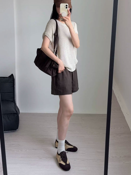 Woven Leather German Trainer Sneakers