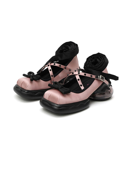 Bow-Strap Platform Mary Jane Shoes
