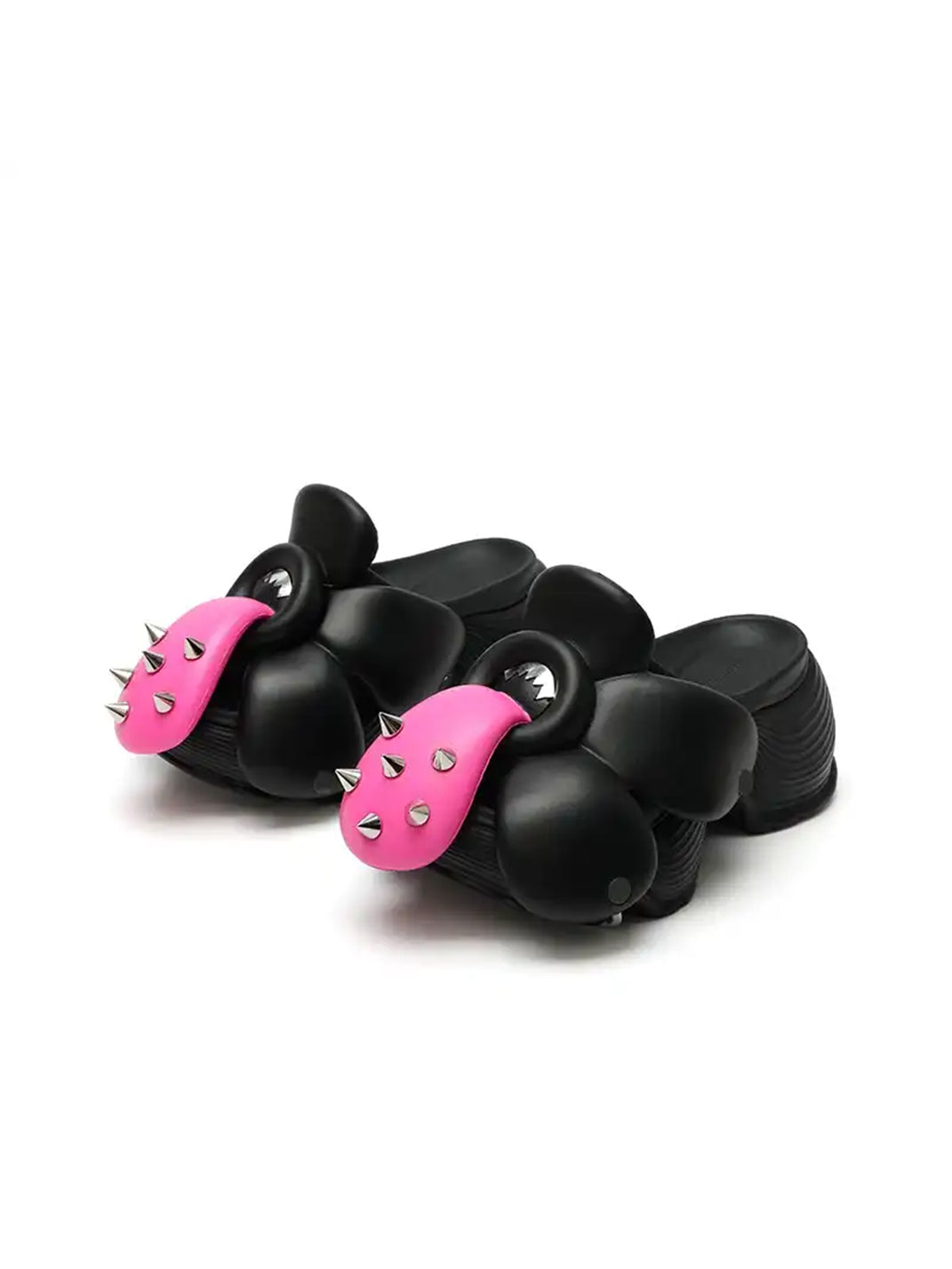 Sculpted Bloom Platform Slip-On Shoes