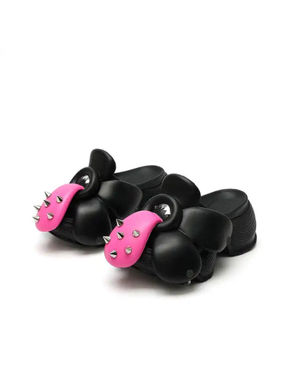 Sculpted Bloom Platform Slip-On Shoes