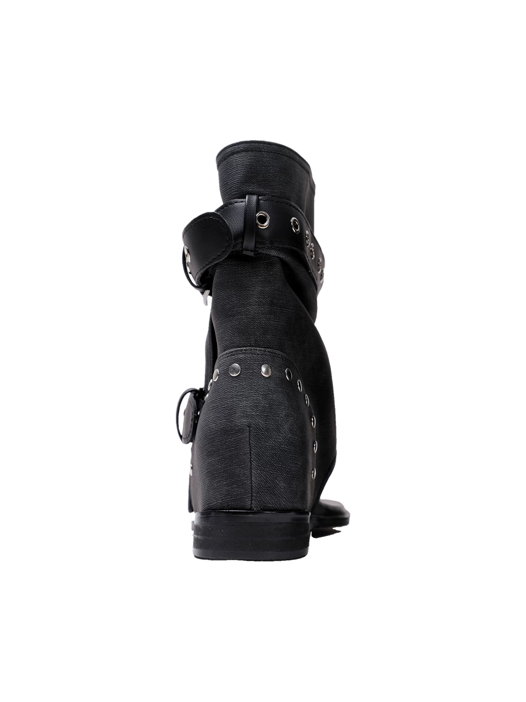 Denim Thong Buckle Ankle Sandal Boots