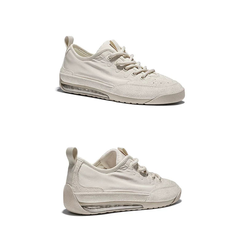 Suede-Panel Air-Cushion Low-Top Sneakers