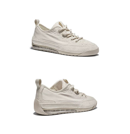 Suede-Panel Air-Cushion Low-Top Sneakers