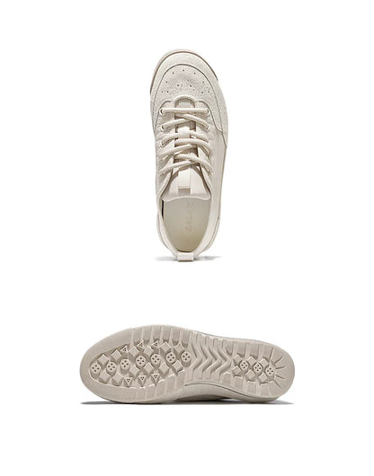 Suede-Panel Air-Cushion Low-Top Sneakers