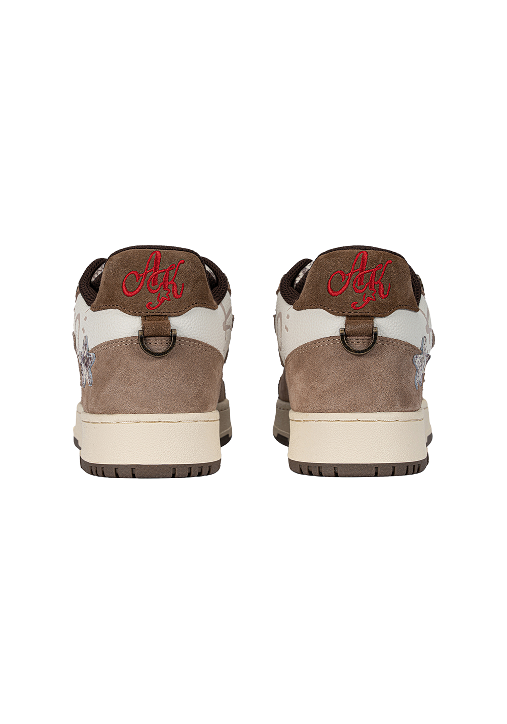 Distressed Denim Star Low-Top Sneakers